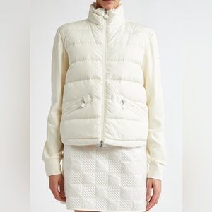 NEW: Moncler Mixed Media Down Puffer Jacket - US Medium
